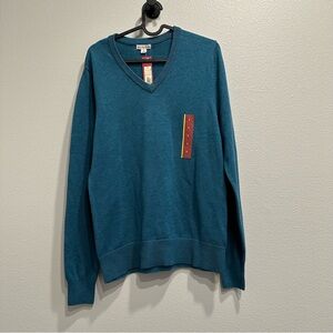 NWT men’s  Teal V-Neck Sweater,unisex,office,casual